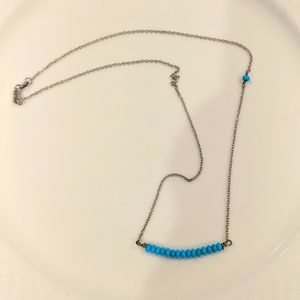 Sterling silver and vintage turquoise necklace
